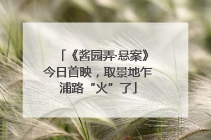 《酱园弄·悬案》今日首映，取景地乍浦路“火”了