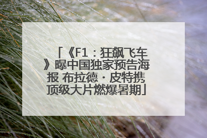 《F1：狂飙飞车》曝中国独家预告海报 布拉德・皮特携顶级大片燃爆暑期
