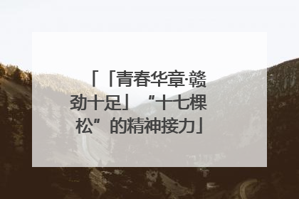 「青春华章·赣劲十足」“十七棵松”的精神接力