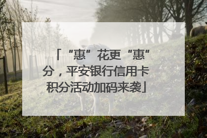 “惠”花更“惠”分，平安银行信用卡积分活动加码来袭