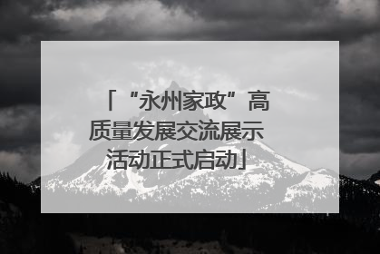 “永州家政”高质量发展交流展示活动正式启动