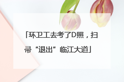 环卫工去考了D照，扫帚“退出”临江大道