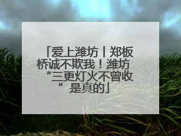 爱上潍坊丨郑板桥诚不欺我！潍坊“三更灯火不曾收”是真的