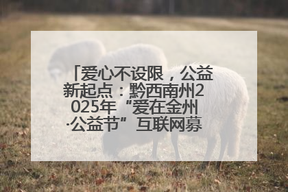 爱心不设限，公益新起点：黔西南州2025年“爱在金州·公益节”互联网募捐活动正式启动