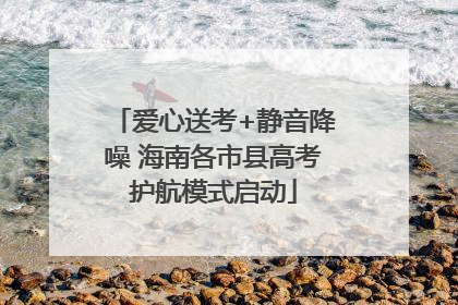 爱心送考+静音降噪 海南各市县高考护航模式启动