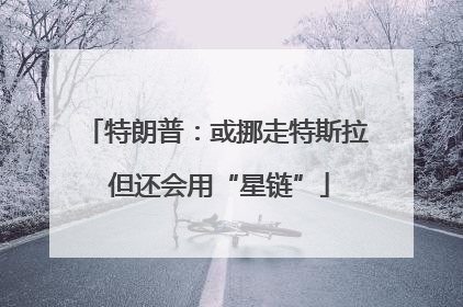 特朗普：或挪走特斯拉 但还会用“星链”