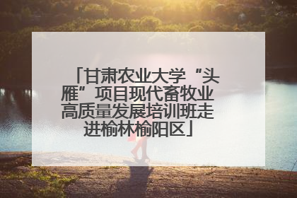 甘肃农业大学“头雁”项目现代畜牧业高质量发展培训班走进榆林榆阳区