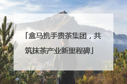 盒马携手贵茶集团，共筑抹茶产业新里程碑