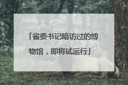 省委书记暗访过的博物馆，即将试运行