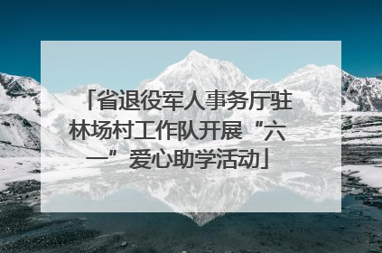 省退役军人事务厅驻林场村工作队开展“六一”爱心助学活动