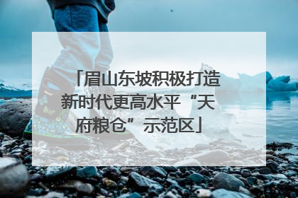 眉山东坡积极打造新时代更高水平“天府粮仓”示范区