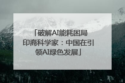 破解AI能耗困局 印裔科学家：中国在引领AI绿色发展