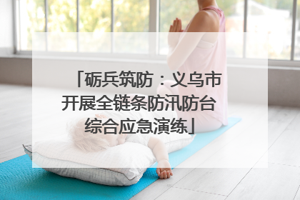 砺兵筑防：义乌市开展全链条防汛防台综合应急演练