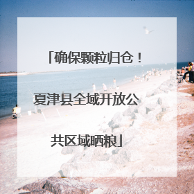 确保颗粒归仓！夏津县全域开放公共区域晒粮