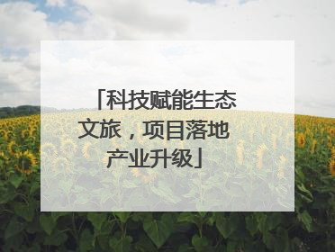科技赋能生态文旅，项目落地产业升级