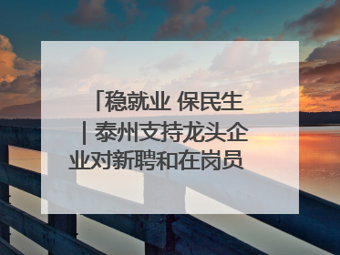 稳就业 保民生｜泰州支持龙头企业对新聘和在岗员工进行实训——到岗就能用 用了就见效