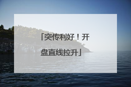 突传利好！开盘直线拉升