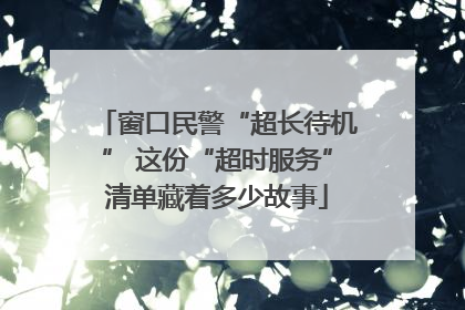 窗口民警“超长待机” 这份“超时服务”清单藏着多少故事