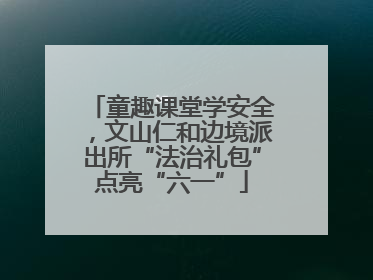 童趣课堂学安全，文山仁和边境派出所“法治礼包”点亮“六一”