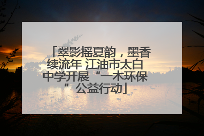 翠影摇夏韵，墨香续流年 江油市太白中学开展“一木环保”公益行动