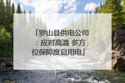 罗山县供电公司：应对高温 多方位保障度夏用电