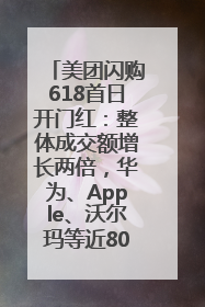 美团闪购618首日开门红：整体成交额增长两倍，华为、Apple、沃尔玛等近800个品牌翻倍增长