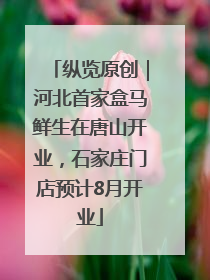 纵览原创｜河北首家盒马鲜生在唐山开业，石家庄门店预计8月开业