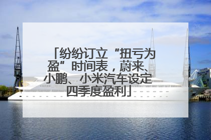 纷纷订立“扭亏为盈”时间表，蔚来、小鹏、小米汽车设定四季度盈利