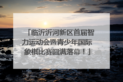 临沂沂河新区首届智力运动会暨青少年国际象棋比赛圆满落幕！