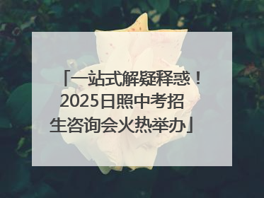 一站式解疑释惑！2025日照中考招生咨询会火热举办