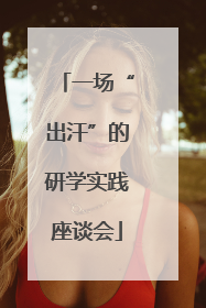 一场“出汗”的研学实践座谈会