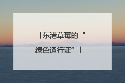 东港草莓的“绿色通行证”