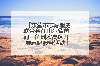 东营市志愿服务联合会在山东省黄河三角洲农高区开展志愿服务活动