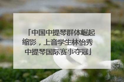 中国中提琴群体崛起缩影，上音学生林怡秀中提琴国际赛事夺冠