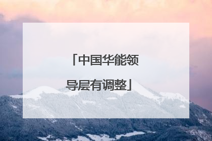 中国华能领导层有调整