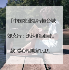 中国农业银行桓台城郊支行：迅速追回误扣款 暖心相助解民忧