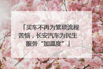 买车不再为繁琐流程苦恼，长安汽车为民生服务“加温度”