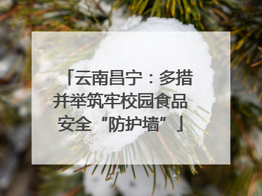 云南昌宁：多措并举筑牢校园食品安全“防护墙”