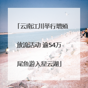 云南江川举行增殖放流活动 逾54万尾鱼游入星云湖