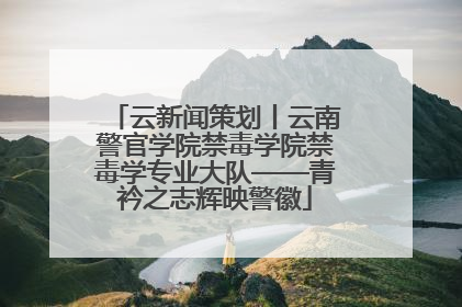 云新闻策划丨云南警官学院禁毒学院禁毒学专业大队——青衿之志辉映警徽