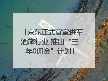 京东正式官宣进军酒旅行业 推出“三年0佣金”计划