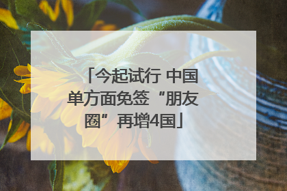 今起试行 中国单方面免签“朋友圈”再增4国