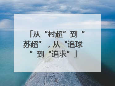 从“村超”到“苏超”，从“追球”到“追求”