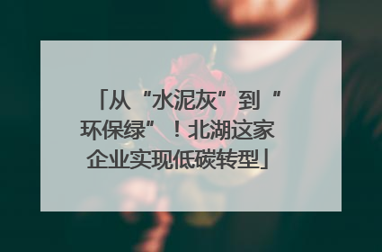 从“水泥灰”到“环保绿”！北湖这家企业实现低碳转型