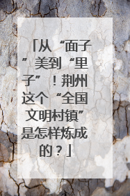 从“面子”美到“里子”！荆州这个“全国文明村镇”是怎样炼成的？