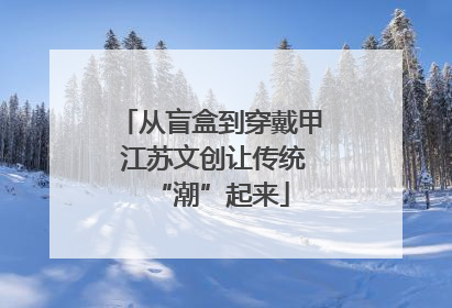 从盲盒到穿戴甲 江苏文创让传统“潮”起来