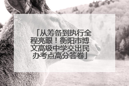 从筹备到执行全程亮眼！衡阳市博文高级中学交出民办考点高分答卷