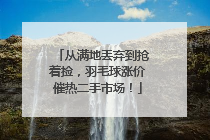 从满地丢弃到抢着捡，羽毛球涨价催热二手市场！