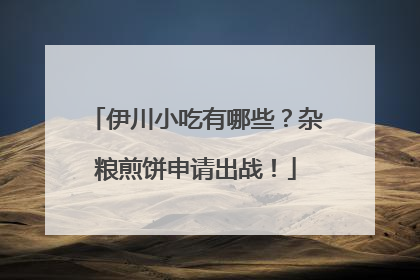 伊川小吃有哪些？杂粮煎饼申请出战！
