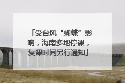 受台风“蝴蝶”影响，海南多地停课，复课时间另行通知